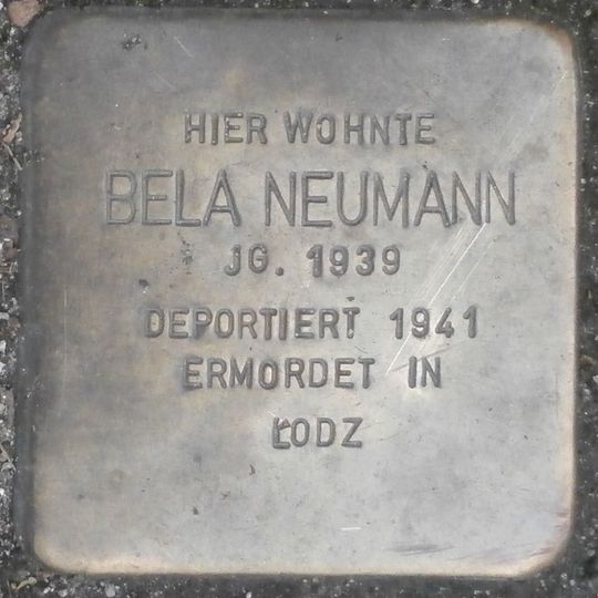 Stolperstein em memória de Bela Neumann