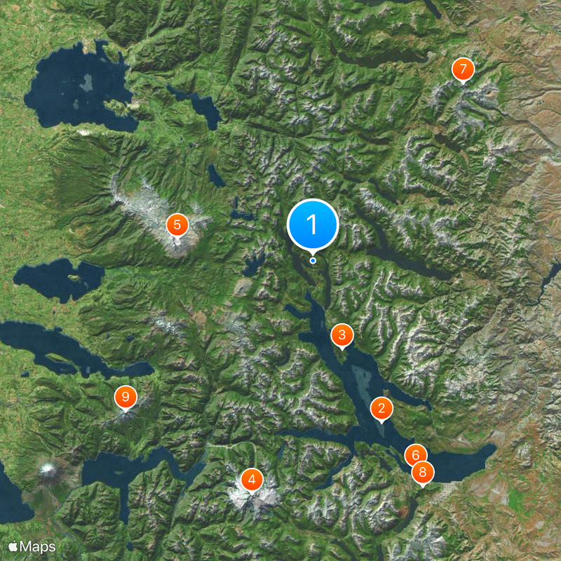 Road of the Seven Lakes Mapa