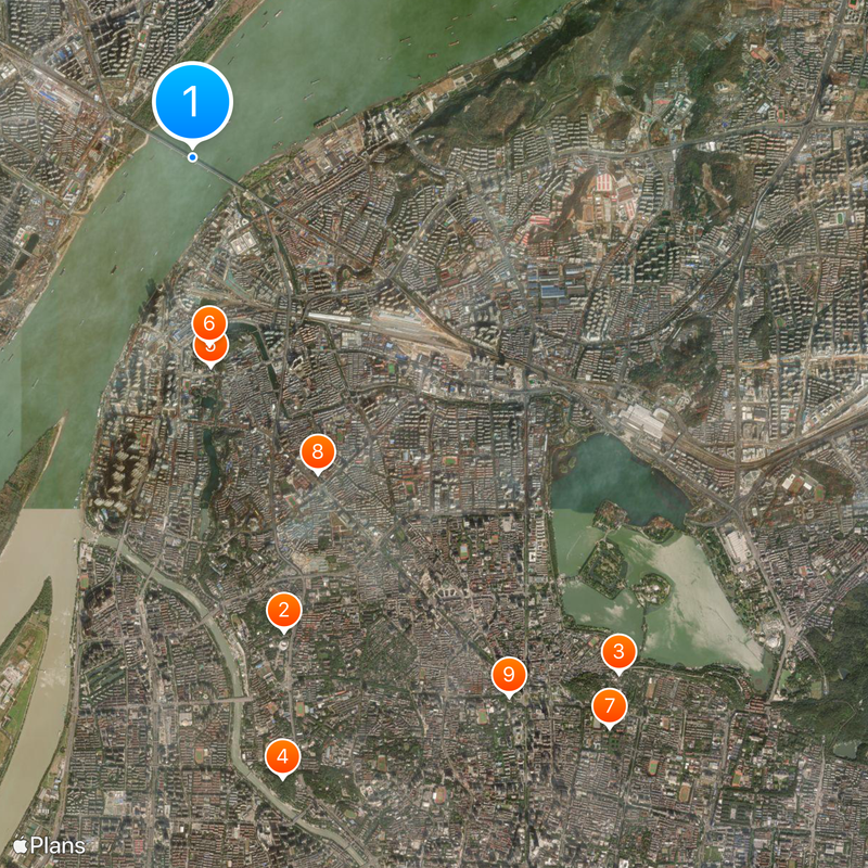 Nanjing Yangtze River Bridge Map