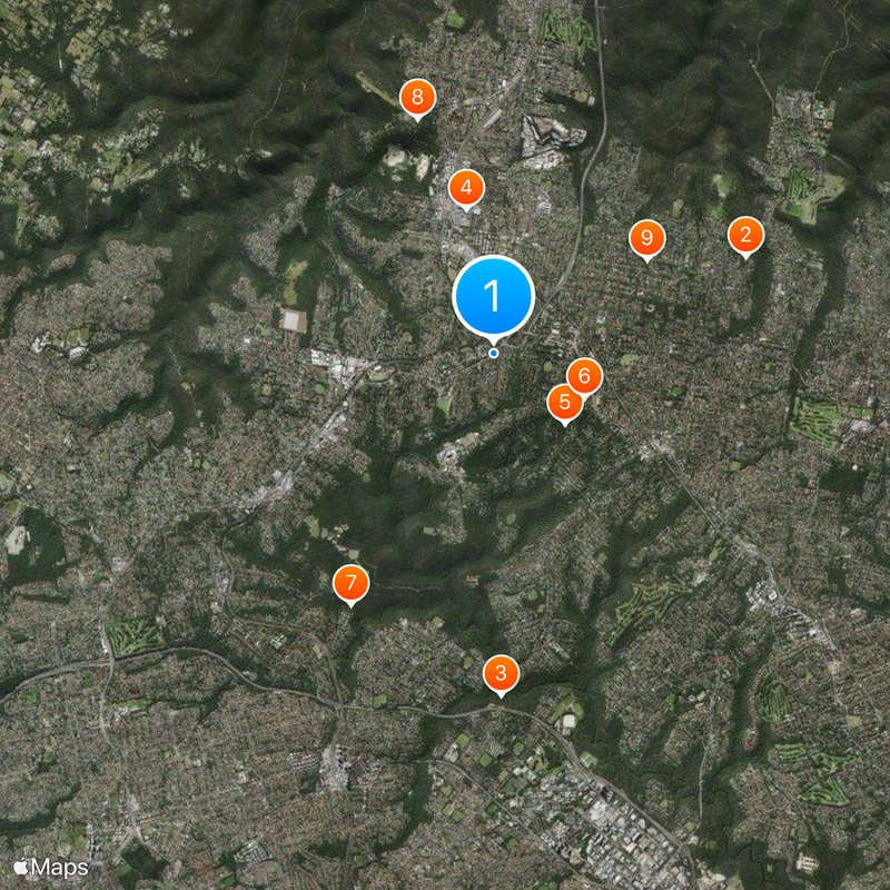 Pacific Motorway Mappa