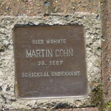 Stolperstein dedicated to Martin Cohn