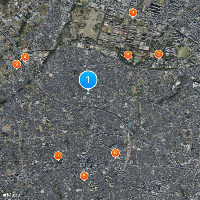 Ōizumigakuenchō Map