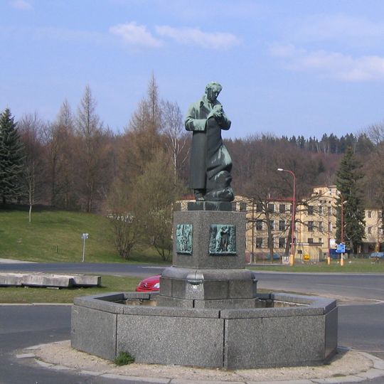Goethe fountain in Aš