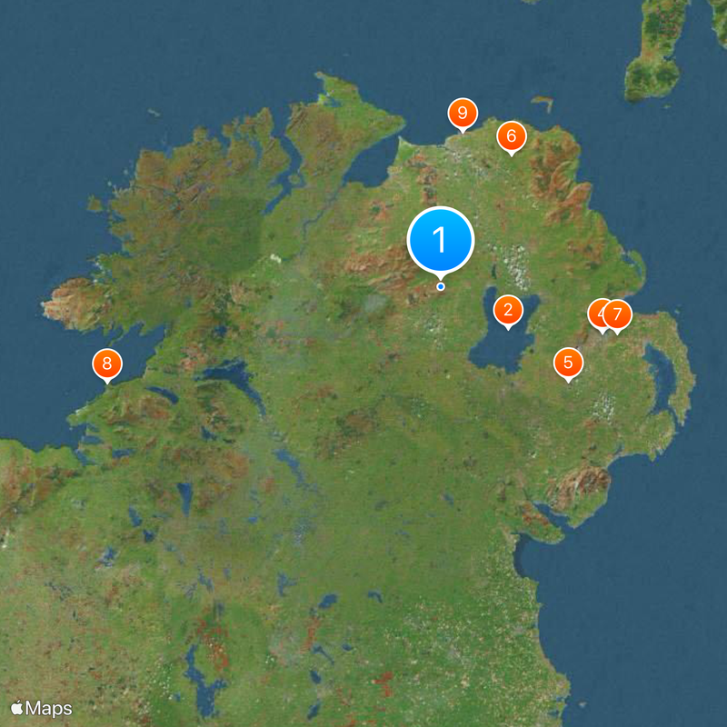 Provinz Ulster Karte
