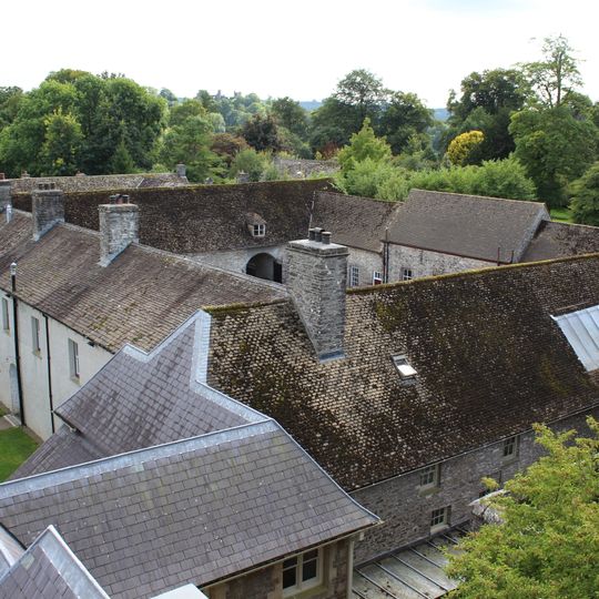 Inner courtyard ranges at Dynevor Castle , Dynevor Park