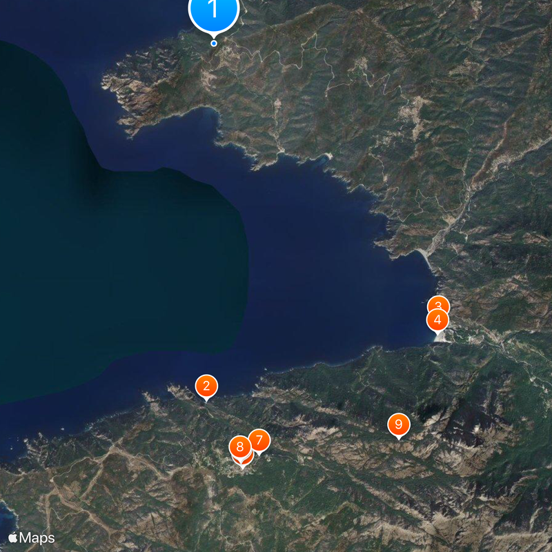 Calanques de Piana Mapa
