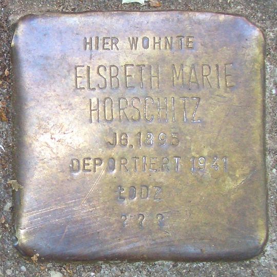Stolperstein en memoria de Elsbeth Marie Horschitz