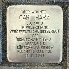 Stolperstein dedicated to Carl Harz