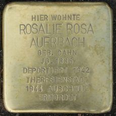 Stolperstein dedicated to Rosalie Rosa Auerbach