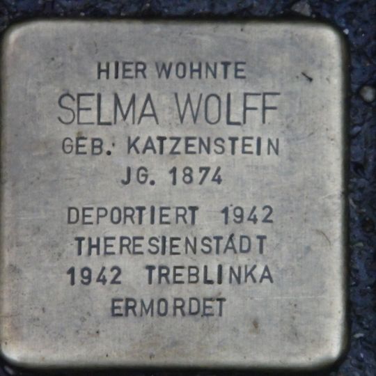 Stolperstein en memoria de Selma Wolff