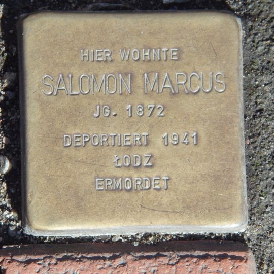Stolperstein en memoria de Salomon Marcus