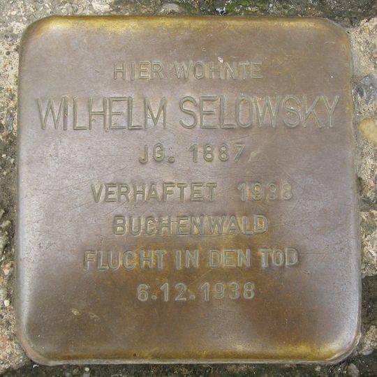 Stolperstein en memoria de Wilhelm Selowsky