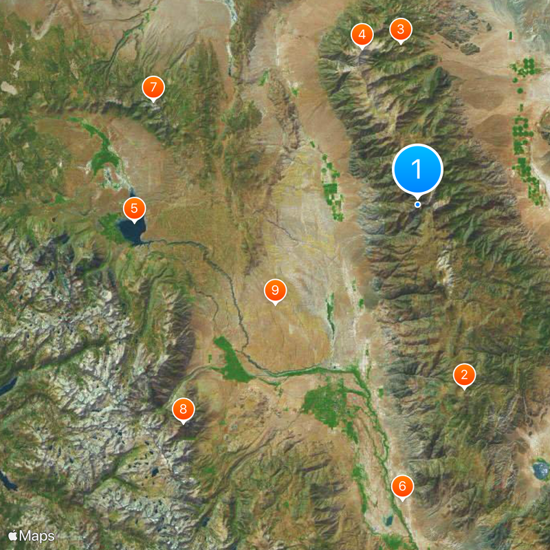 White Mountain Peak Mapa