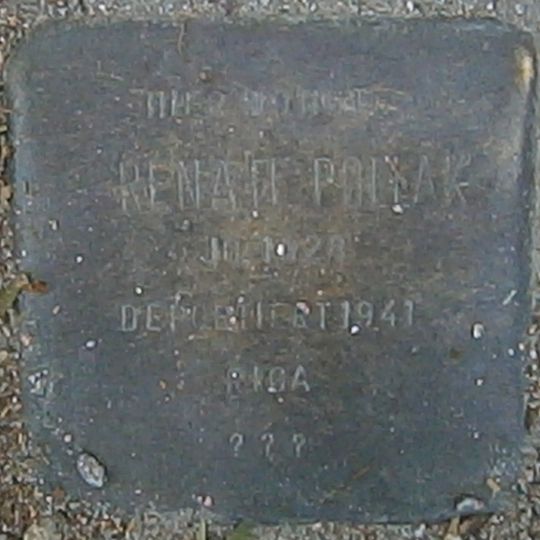 Stolperstein dedicated to Renate Pollak