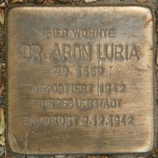 Stolperstein dedicated to Aron Luria