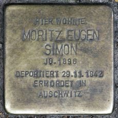 Stolperstein dedicated to Moritz Eugen Simon