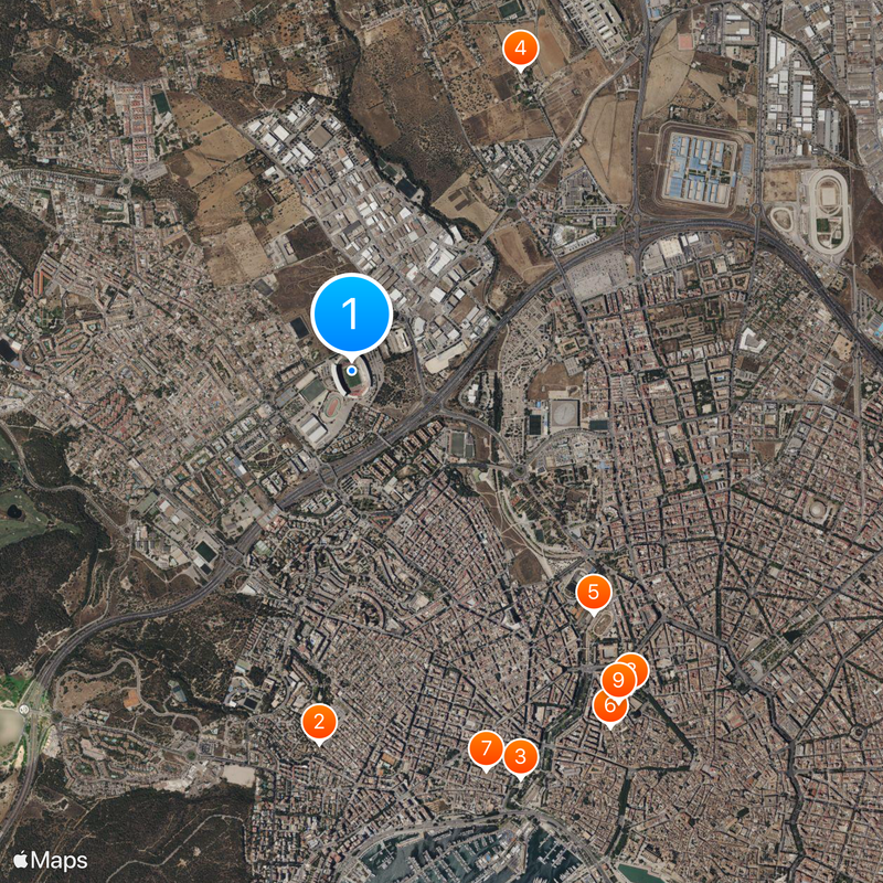 Iberostar Estadi Kaart