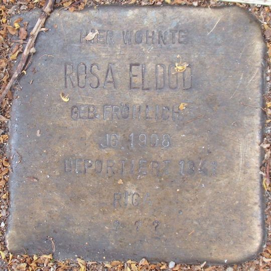 Stolperstein dedicated to Rosa Eldod