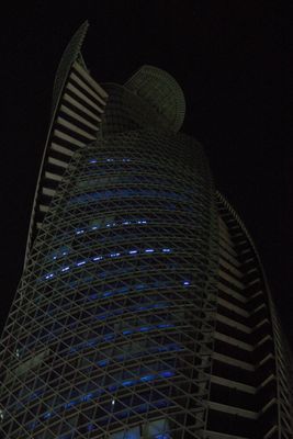 At night