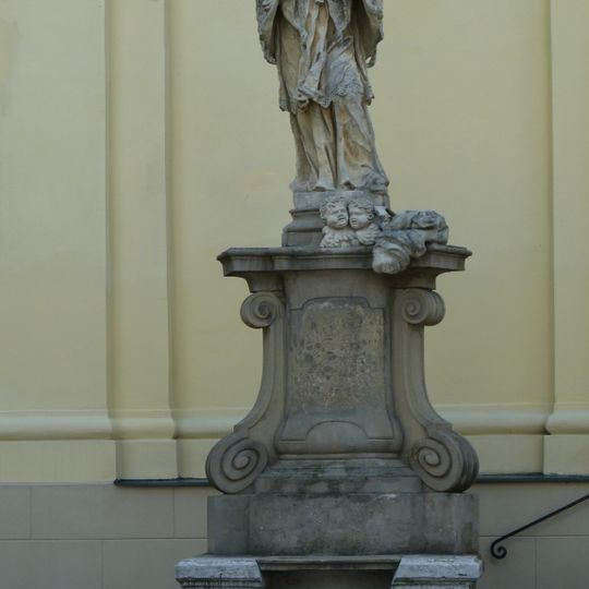 Socha svatého Jana Nepomuckého u kostela Zvěstování Panny Marie v Tuřanech