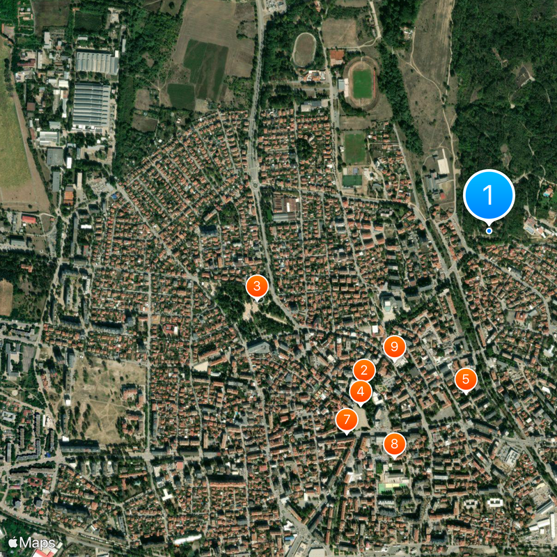 Thracian Tomb of Kazanlak Map