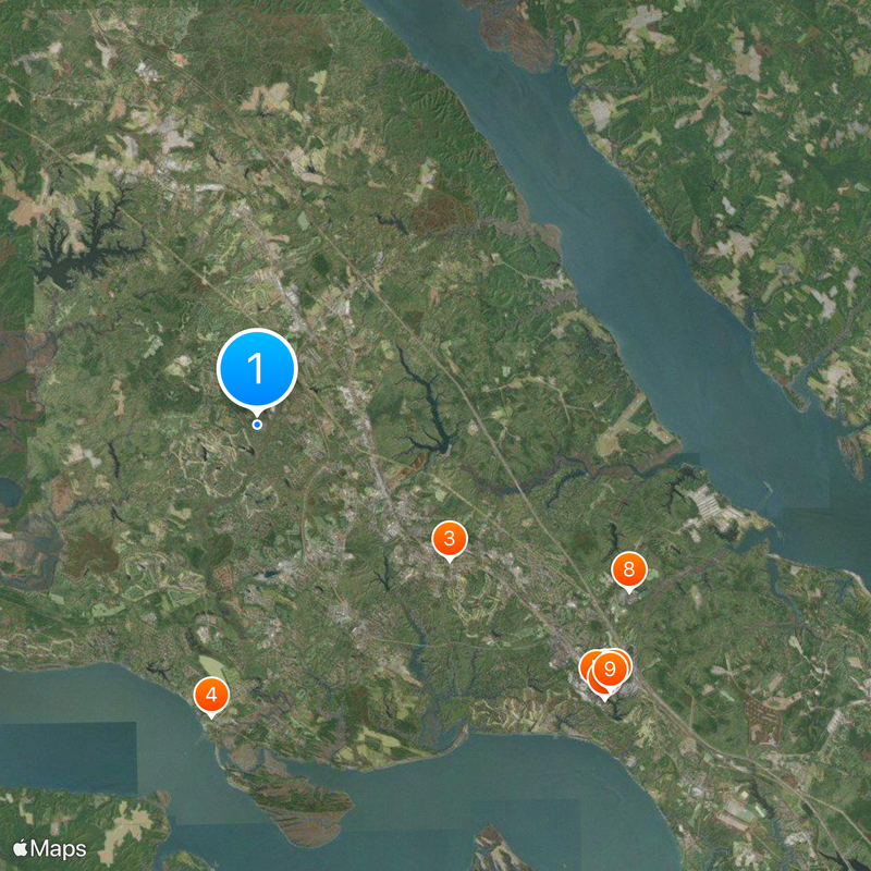 Condado de James City Mapa