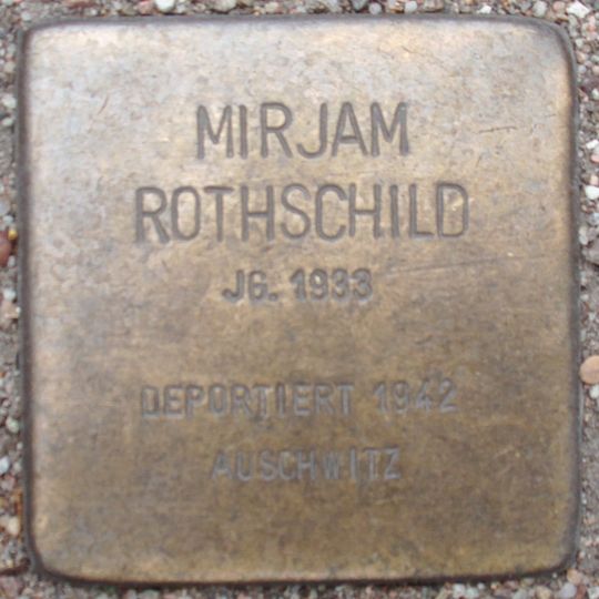 Stolperstein dedicated to Mirjam Rothschild