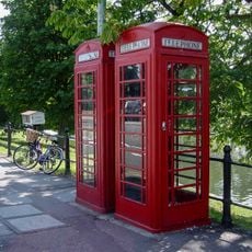 Pair Of K6 Telephone Kiosks By Jesus Lock Bridge