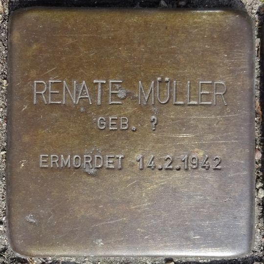 Stolperstein à la mémoire de Renate Müller