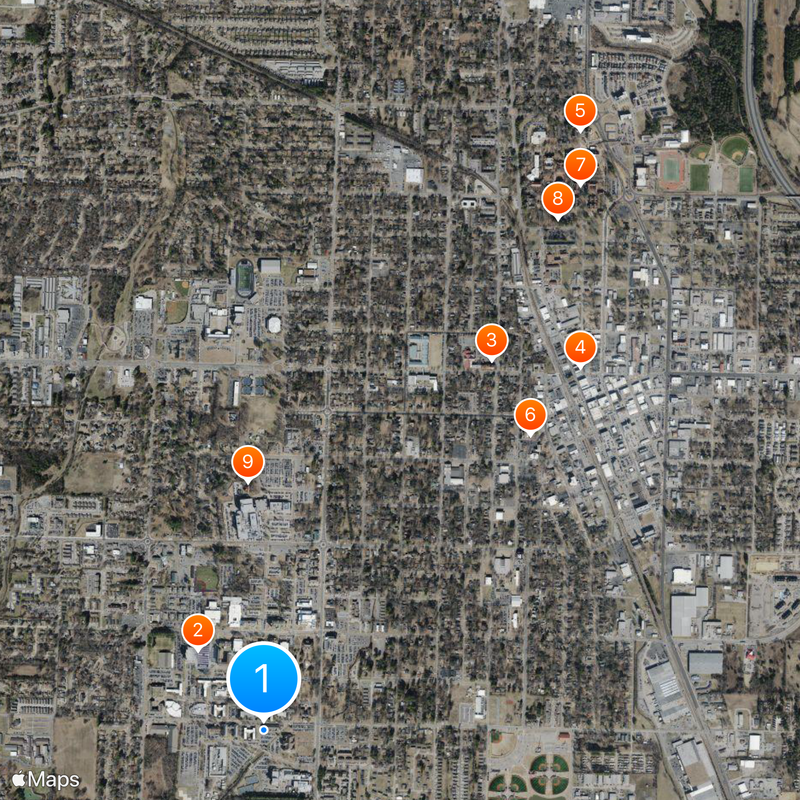 University of Central Arkansas Map