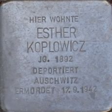 Stolperstein dedicated to Esther Koplowicz
