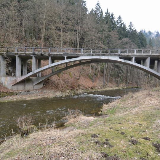 Bridge of road II/288 over the Kamenice in Spálov