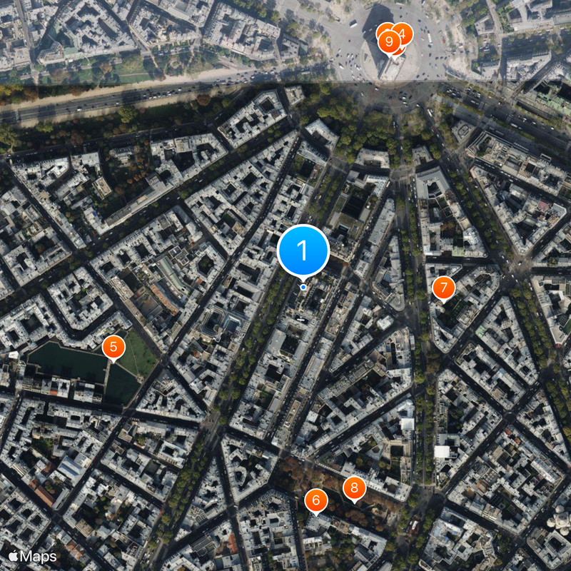 The Peninsula Paris Map