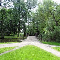 Landscaped park around Dernałowicz Palace in Minsk Mazowiecki