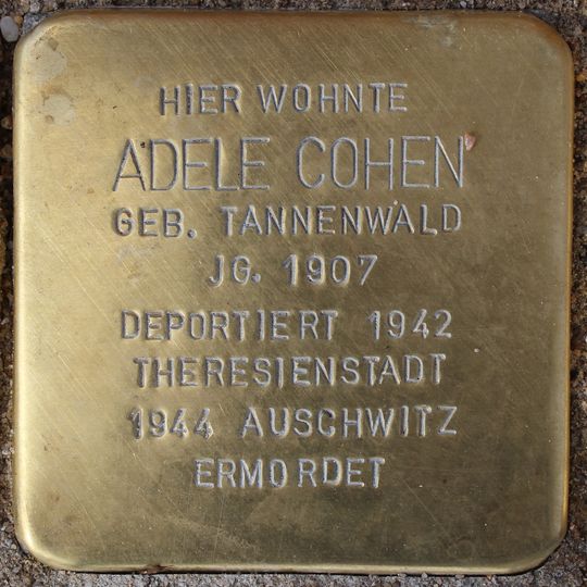 Stolperstein en memoria de Adele Cohen