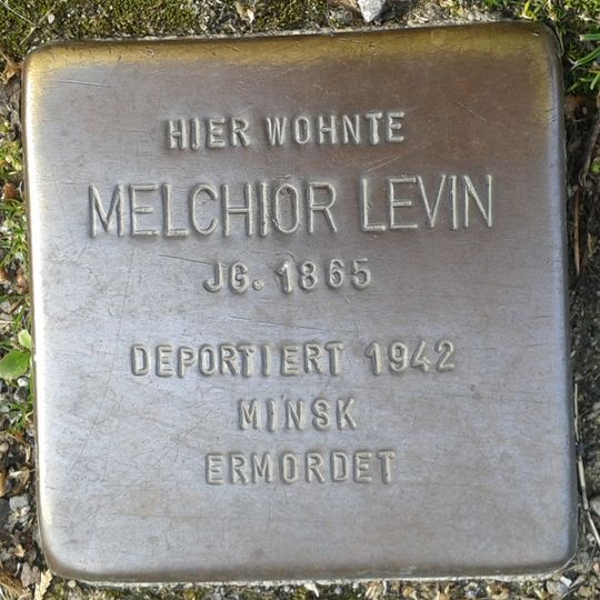 Stolperstein en memoria de Melchior Levin