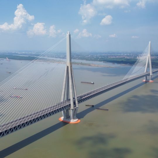 Ponte Changtai Rio Yangtzé