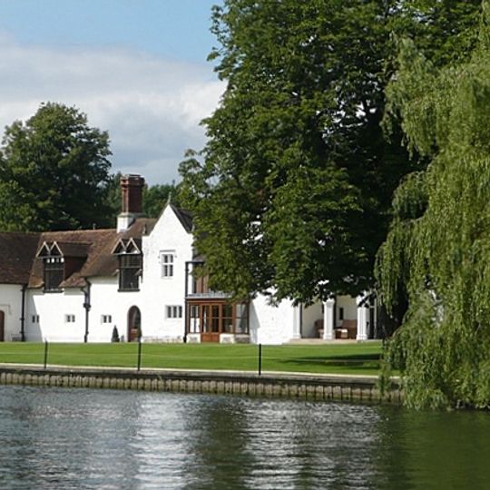 Medmenham Abbey, Abbey House and Wall with Arch to Forecourt