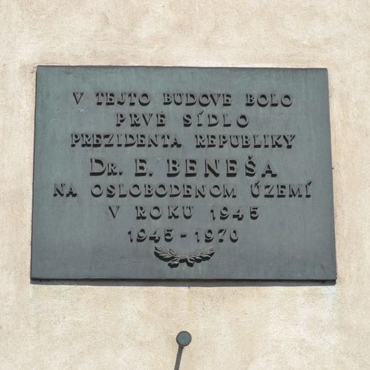 Jakabov palác, prezidentský p. , tabuľa pamätná