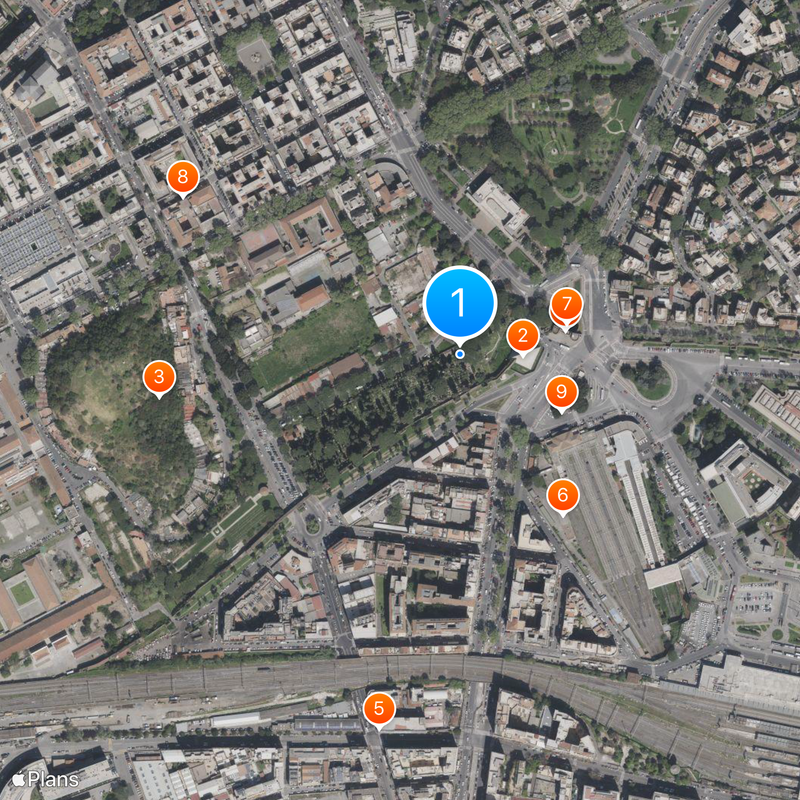 Protestantischer Friedhof in Rom Karte