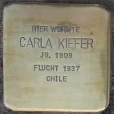Stolperstein dedicated to Carla Kiefer