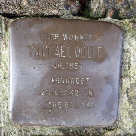 Stolperstein dedicated to Michael Wolff
