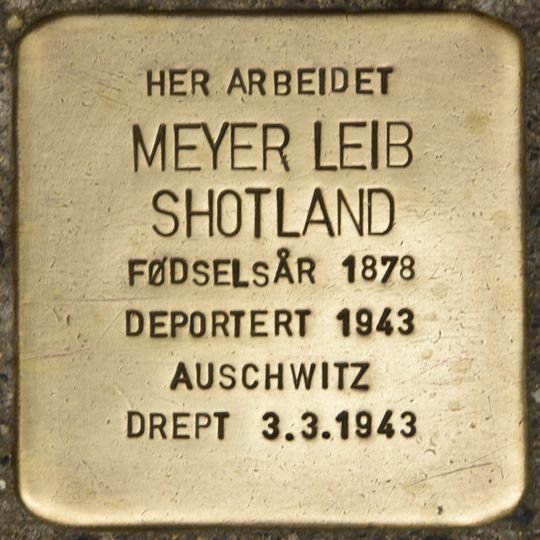 Stolperstein em memória de Meyer Leib Shotland