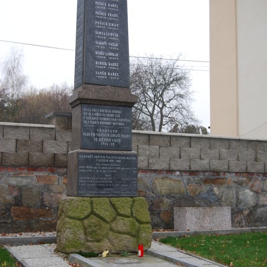 World Wars memorial in Pohoří