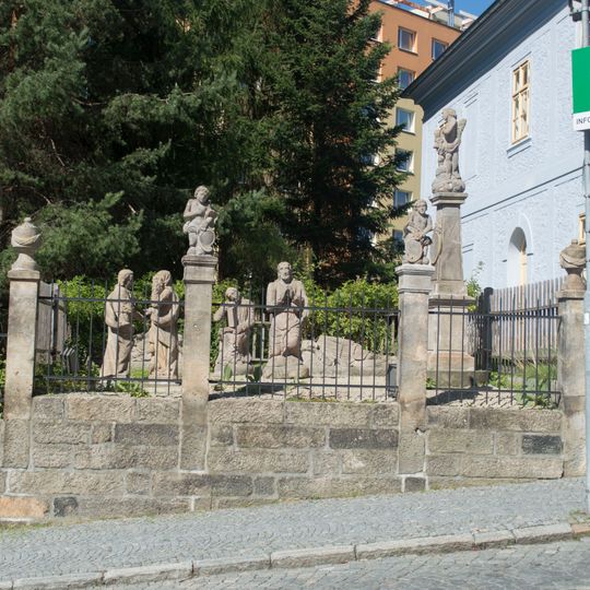 Sousoší Agónie v Getsemanské zahradě a sousoší Loučení Krista s Pannou Marií