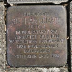 Stolperstein à la mémoire de Stephan Quante
