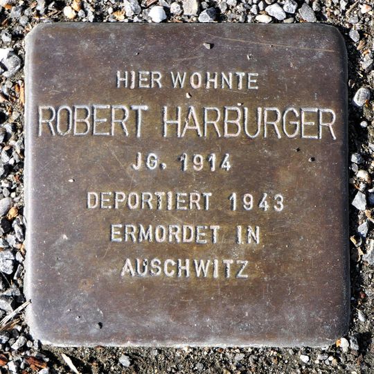 Stolperstein en memoria de Robert Harburger