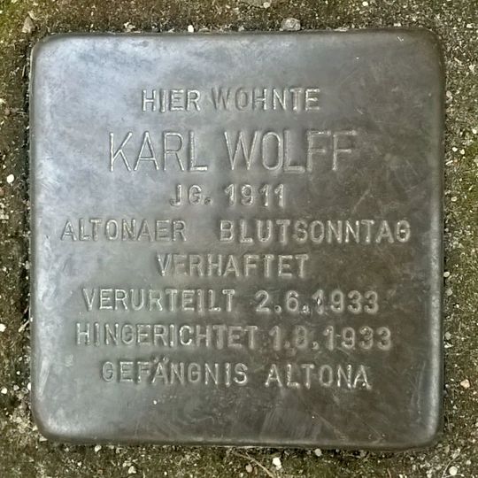 Stolperstein dedicated to Karl Wolff