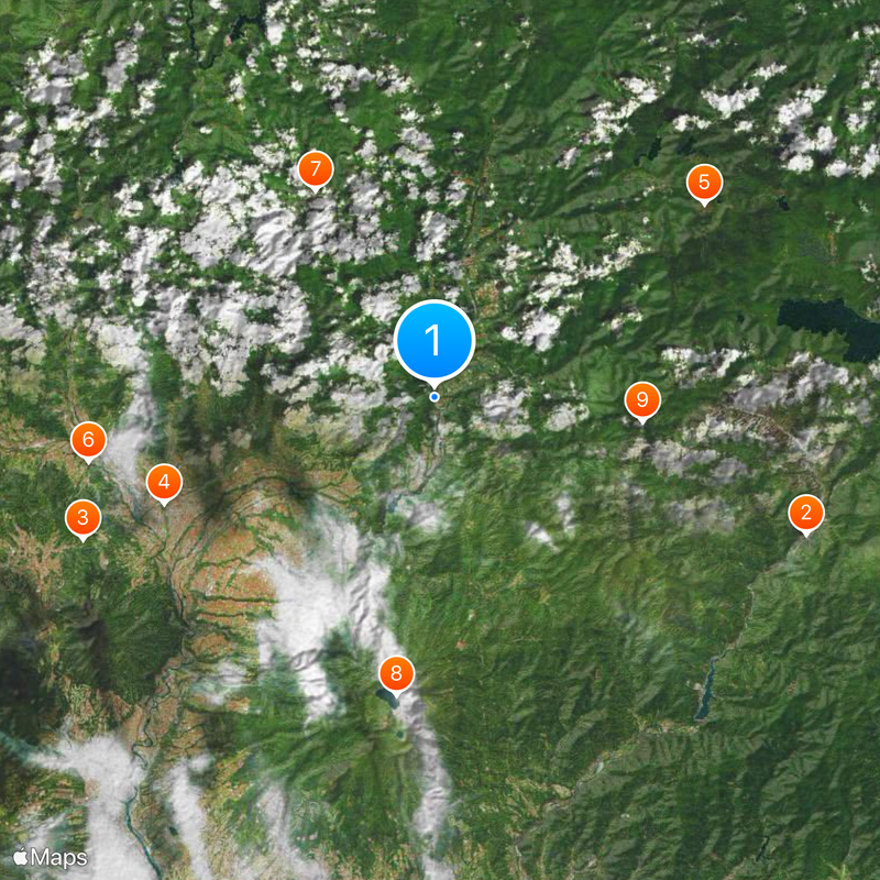 Fukiware Falls Carte