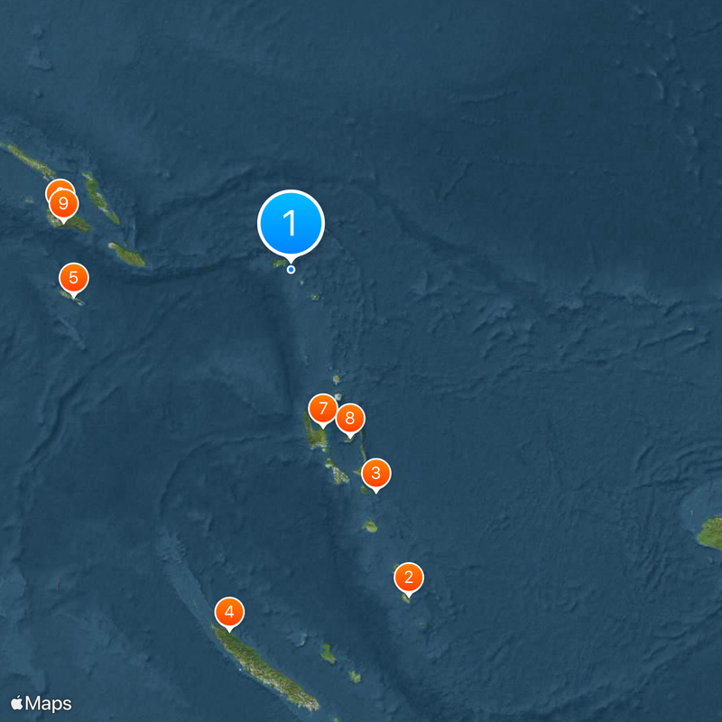 Santa Cruz Islands Map